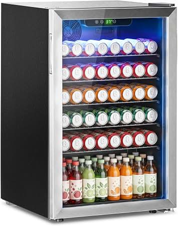 Amazon.com: HAILANG 4.5 cu.ft Beverage Refrigerator, Mini Fridge